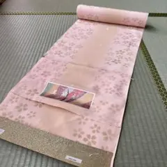 反物　絹　長襦袢地　万葉の詩　さくら色【未仕立て】