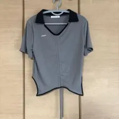 グレー 半袖ポロシャツ Lサイズ