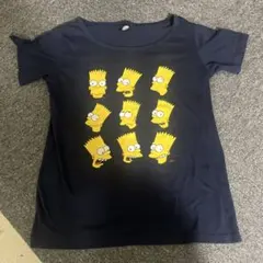 The Simpsons バート 半袖Tシャツ ネイビーのサムネイル