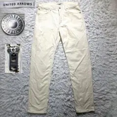 【極美品】ユナイテッドアローズ　ピケパンツ　細畝　M オフホワイト　M 日本製