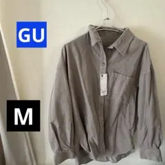 GU ジーユー コーデュロイオーバーサイズシャツ M