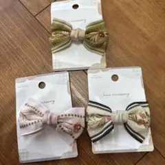 ヘアクリップ　和柄　リボン　新品未使用　約7センチ