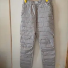 グレー キルティングカジュアルパンツ