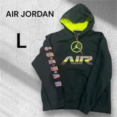 ジョーダン　パーカー　フーディ　スリーブロゴ　ジャンプマン　ブラック　L