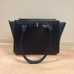 美品 Les mues ビジネストートバッグ A4サイズ ネイビー 就活 入学式