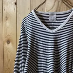 ss1357 BEAUTY&YOUTH Vネック Tシャツ ボーダー M