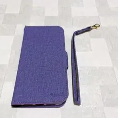【iPhone 14 Pro Max用】手帳型ケース ストラップ付き　紫