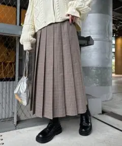 ◆ CIAOPANIC TYPY すっきり見え チェックプリーツイージースカート