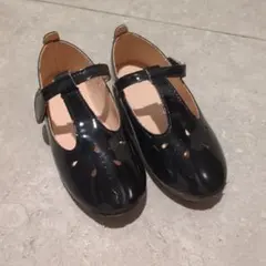 黒のストラップ付きフォーマルシューズ 16cm