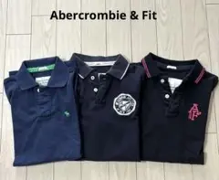 Abercrombie & Fitch Lポロシャツ ネイビー刺繍 3枚まとめて