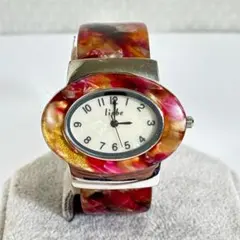 Liebe　動作品　リーベ　レディース腕時計　バングルウォッチ　横楕円