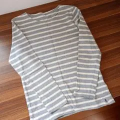 無印良品ボーダー長袖カットソー 140cm