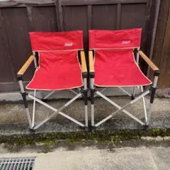 【廃盤・未使用品】 Coleman SLIM CAPTAIN CHAIR レッド Coleman（コールマン） ツーウェイキャプテンチェア（レッド