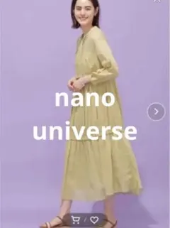 【新品タグ付き】nano universe シャツワンピース ライトグリーン