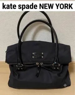 kate spade NEW YORKブラックナイロンエナメル軽量A4スッポリのサムネイル