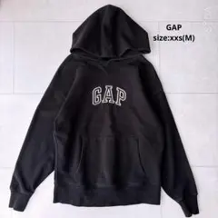 GAP ブラック フード パーカー ギャップ 黒 スウェット シンプル トレンド