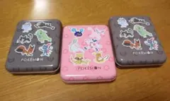 【美品】ポケモン 上下プリント　チョコレート缶　空缶　収納缶 3個セット