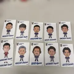 サッカー日本代表 モバ 가챠 ステッカー 11枚セット