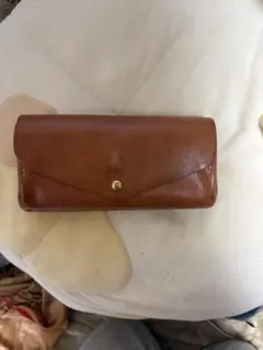 genten長財布 シャドーオイルダブルフラップ ブラウン