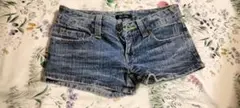 デニムブルー コットン100% ショートパンツ