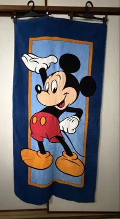 東京ディズニーランド　ミッキーマウス 大判タオル 90年代100%コットン