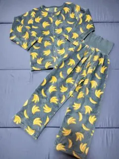 バナナ柄フリースパジャマセット 120cm