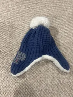 POLO ＢＡＢＹネイビー ポンポン付きニット帽 46〜50cm