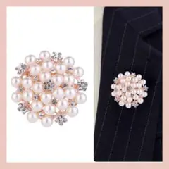 ブローチ パール コサージュ 卒園卒業式 入園入学式 ゴールド