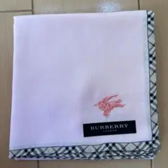 新品☆BURBERRY ピンク ハンカチ ☆バーバリー
