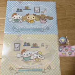 くら寿司 シナモンロール クリアファイル 缶バッチ