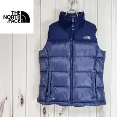 【良品】ノースフェイス　ヌプシ　ダウンベスト　700　ネイビー　レディースL