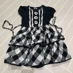 メゾピアノ130 ギンガムチェックワンピース