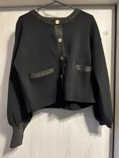 ラメ付きクロップドニット