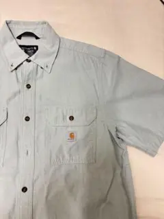 Carhartt 半袖シャツ M ライトブルー ルーズフィット