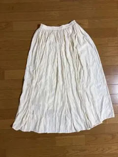 INGNIアイボリー フレアロングスカート