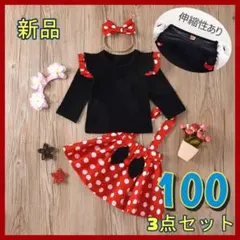 【100長袖】ミニー セットアップ ディズニーコーデ コスプレ ハロウィン 子供