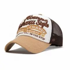 メッシュキャップ　アメカジ　トラッカー　英字　ヴィンテージ風　古着　 帽子