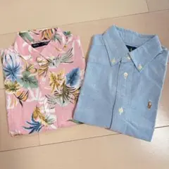 美品　ラルフローレン　水色　next アロハ　半袖シャツ　キッズ　100 110