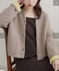 カーディガン ノーカラージャケット