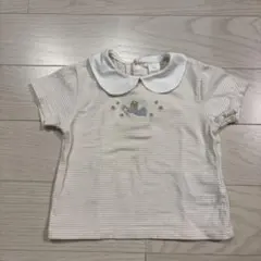 Cottoli 天使刺繍 ボーダーTシャツ 80cm