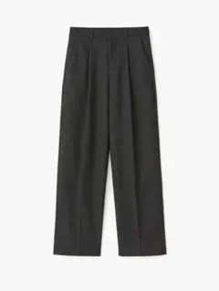 LEMARD Wool Wide Pintuck Slacks
