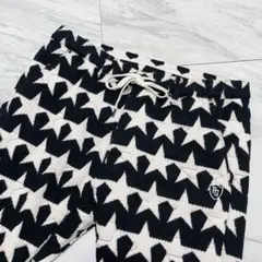 希少XL相当⭐️パーリーゲイツ ダウンパンツ スター 総柄 ワッペン 刺繍