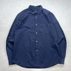 A.P.C レギュラーカラーストライプシャツ 薄手 ネイビー Lのサムネイル