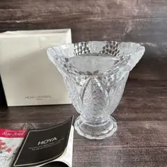 HOYA CRYSTAL ローズボウル 花瓶 フラワーベース クリスタルガラスのサムネイル