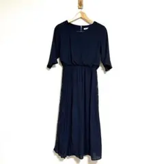 【1回のみ着用】Alphabets alphabet ネイビー ワンピース