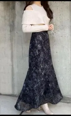 花柄シフォンマーメイドスカートtu503 GRL グレイルのサムネイル