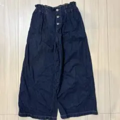 GU ダークブルーデニムワイドパンツ