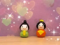 可愛い*°♡お内裏様＆お雛様☆ミニチュア　ガラス細工☆ひな祭り　桃の節句