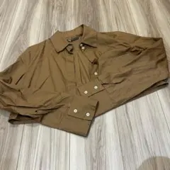 ZARA ブラウン　ショート丈　シャツ　AZUL しまむら　アベイル　sheinのサムネイル