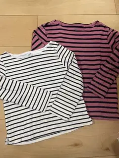 UNIQLO ストライプ 長袖カットソー 110 2枚セット